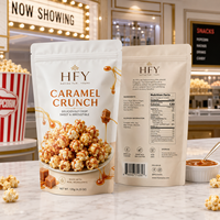 Sacs personnalisés pour l'emballage alimentaire : sachets à fermeture éclair pour cacahuètes et pop-corn, type stand-up