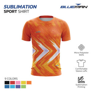 เสื้อเจอร์ซีย์กราฟิก100% โพลีเอสเตอร์ไมโครโพลีเอสเตอร์เสื้อยืดกีฬาบลูแมนเสื้อยืดแขนสั้นพิมพ์ซับลิเมชันสำหรับทุกเพศจากประเทศไทย - Product Image 4