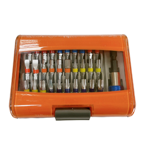 Juego de Destornilladores de Precisión S-2 de Alta Calidad, Puntas de 1/4\" x 25 mm con Codificación de Color, con Porta Puntas MRM MBT31H02B, Estuche Rígido - Product Image 1