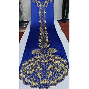 Robe de mariée perlée somalienne moderne Dirac la plus vendue avec des pierres de cristal et des embellissements de paillettes disponibles au prix d'exportation - Product Image 6