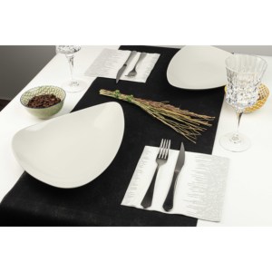 Serviettes imprimées Sonora grises 40x40cm Bambutex Naturel 600 pièces B2B - Product Image 3