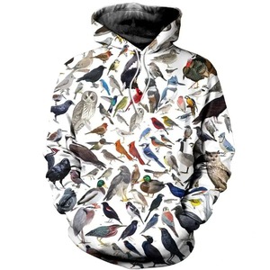 2025 nueva moda Unisex Casual sudaderas con capucha 3D impreso Collage pájaros Invierno Polar sudadera con cremallera y diseño de bolsillo tamaño - Product Image 5