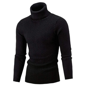 Suéteres de Punto de Cuello Alto Muy Demandados para Invierno, 100% Cachemira, Suéteres Casuales de Punto Liso, Jersey de Manga Larga para Hombre - Product Image 3