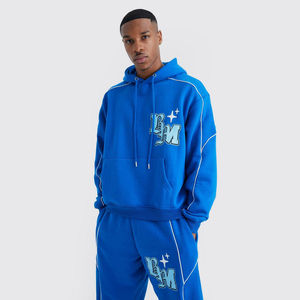 Ensemble de survêtements unisexes XXL personnalisés en coton, sweat-shirts et pantalons de survêtement de haute qualité en tissu French Terry, respirants, séchage rapide, été, hiver, plus grandes tailles - Product Image 5