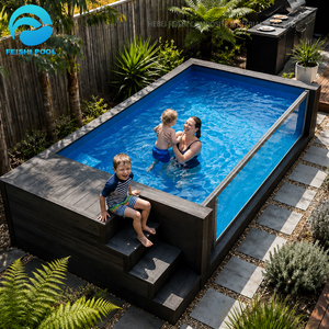 Arrière-cour Maison Piscina En Bois Fibre De Verre Acrylique Fenêtre Débordement Froid Extérieur <span class=keywords><strong>Hors</strong></span> Sol <span class=keywords><strong>Piscine</strong></span> Plunge <span class=keywords><strong>jacuzzi</strong></span> Spa Natation - Product Image 1