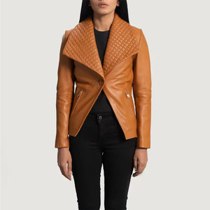Veste en cuir pour femme, sensation de luxe, look élégant et intérieur confortable pour la mode d'hiver - Product Image 2