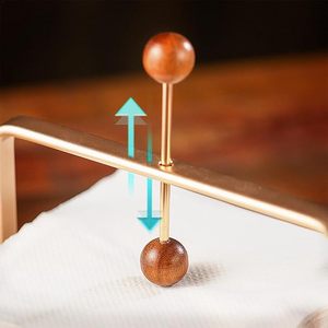 ที่ใส่กระดาษชำระฐานไม้โลหะคุณภาพสูง - Product Image 6