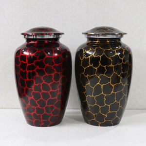 Urna Funeraria de Aluminio Clásica Negra Dorada de Alta Calidad para Adultos, Suministros Funerarios, Urna Conmemorativa de 10 Pulgadas y 220 Pulgadas Cúbicas - Product Image 3