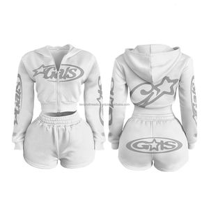 Conjunto de 2 Piezas para Mujer, Primavera-Otoño 2026, Chaqueta Corta Bordada y Pantalones Cortos, Ropa Casual para Dama - Product Image 4