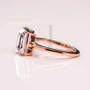 IGI Certified Lab grown Diamond 18K Rose Gold Plated Hip Hop 14k Rose Gold Pear Cut CVD Diamond <b>Ring</b> For Women <b>Men</b> - Product Image 3