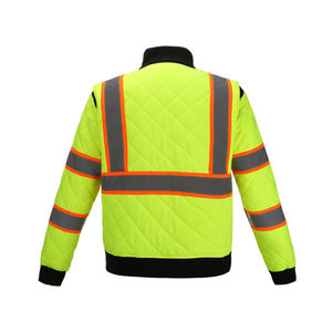 Gilet de sécurité réfléchissant en polyester haute visibilité avec logo personnalisé Gilet de sécurité étanche et flash LED - Product Image 3