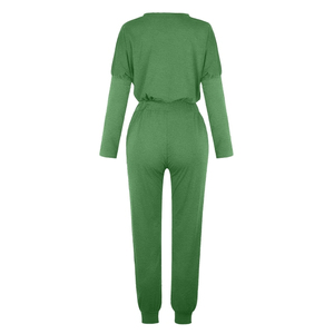 Conjunto de dos piezas para mujer Chándal recortado de algodón 100% con capucha Ropa de mujer sostenible Chándal recortado para adultos - Product Image 2