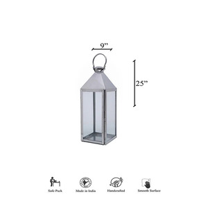 Lanterne en métal rustique pour éclairage ambiant Lanterne brillante avec chaleur aux chandelles - Product Image 2