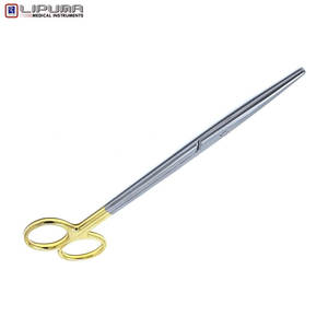 Tijeras de disección LIPUMA Metzenbaum de alta calidad, acero inoxidable, mango dorado, fabricadas con precisión, quirúrgicas, rectas y manuales - Product Image 3