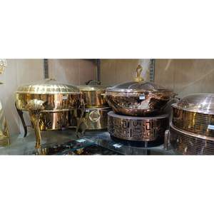 Chafing Dish Profesional de Latón Pulido Antiguo y Acero con Impresión en Grabado - Product Image 6