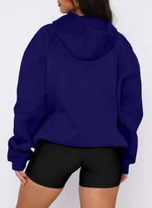 Sweat à capuche en coton de haute qualité pour femme, style tendance, respirant, tricoté pour l'hiver, streetwear, imprimé personnalisé sur le devant, en promotion - Product Image 2