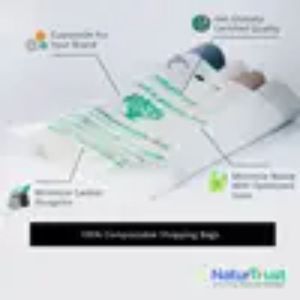 Sacs à provisions en plastique biodégradables à la mode avec poignée en boucle souple pour une exportation en vrac à usage quotidien depuis l'Inde - Product Image 3