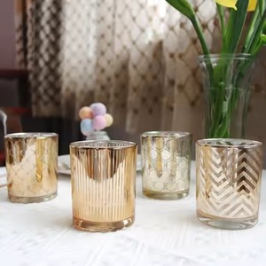 Portavelas de Vidrio Transparente, Contenedor Decorativo, Elegante Adorno para el Hogar, Soporte Premium para Velas Aromáticas y Decoración de Mesa - Product Image 1