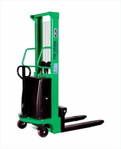 Gerbeur entièrement électrique à assistance hydraulique, état neuf, roues en caoutchouc durables - SYSTÈME DE GRUE TOP pour entrepôt, palette - Product Image 2