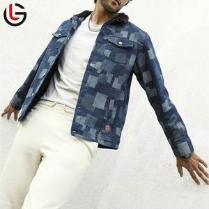 Veste en jean pour homme, 100% coton, respirante, à col rabattu pour l'extérieur et grande taille - Product Image 2