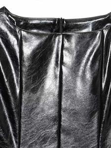 Chaleco de Punto Minimalista de Moda de Invierno Estilo Europeo y Estadounidense, Top sin Mangas Ajustado con Cinturón de Cuero Genuino para Mujer - Product Image 3