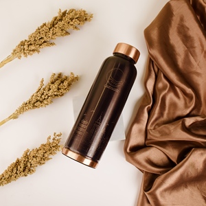 Bouteille artisanale en cuivre ayurvédique anti-fuite avec poignée, design artistique moderne, personnalisable pour cadeaux d'anniversaire - Product Image 6