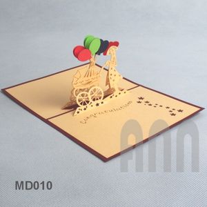 การ์ดอวยพรป๊อปอัพ3D ใหม่สำหรับวันแม่กระดาษพิมพ์ลายตรงข้ามเคลือบเงาสำหรับอาบน้ำเด็กวันวาเลนไทน์ - Product Image 1
