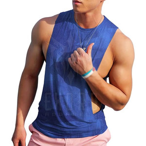 2025 nueva llegada hombres chaleco y Stringers camiseta sin mangas de Color personalizado camiseta sin mangas de secado rápido al por mayor hombres chaleco y Stringers - Product Image 1