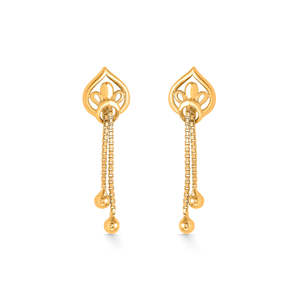 Pendientes de Oro de 18k con Esmeralda y Perla para Mujer, Joyería de Boda - Product Image 2