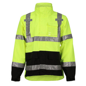 High Quality Unisex Reflective Safety <b>Work</b> <b>Jacket</b> Polyester/Cotton <b>Canvas</b> Formal Spring Custom Logo OEM - Product Image 1