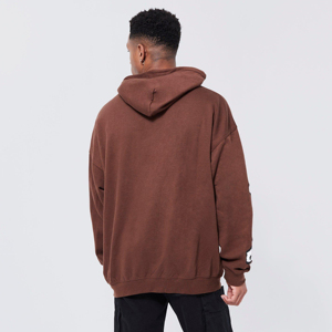 Sudaderas con capucha 100% algodón con estampado de hojaldre y logotipo personalizado, sudaderas con capucha gráficas informales Y2K de 450gsm para hombre - Product Image 3