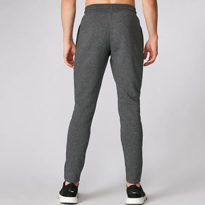 กางเกงวอร์มผ้าฝ้ายสีพื้นสำหรับผู้ชายสไตล์ลำลองพร้อมเชือกปิดปรับแต่งได้สำหรับใส่ไปยิม - Product Image 3