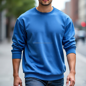 Sudaderas de manga corta de punto transpirables para hombre, Jersey informal con logotipo personalizado, Sudaderas con cuello redondo para hombre - Product Image 2