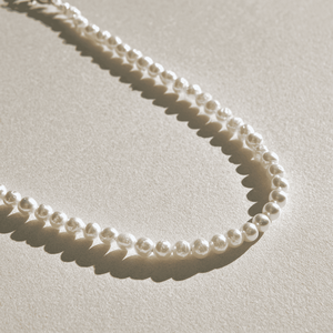 Minimalista elegante collar de perlas de imitación latón personalizado diario joyería fiesta - Product Image 6