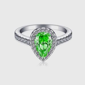 Tendencia 925 plata esterlina verde cuarzo piedra preciosa anillo joyería hecha a mano plata estilo bohemio anillo joyería mujer regalo para niñas - Product Image 1