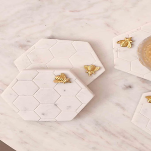 Sous-verres ronds en bois de marbre moderne, écologiques, faits à la main, en forme de nounours, disponibles dès maintenant, vendus en gros, quantités en vrac - Product Image 4