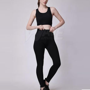 Conjunto de Yoga de 2 Piezas para Mujer, Personalizable, Resistente, Transpirable, de Spandex/Poliéster, Cintura Elástica, Estampado Frontal - Product Image 3