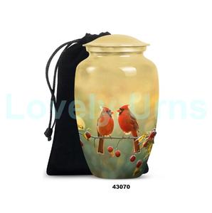 Venta caliente hermosa urna de cremación de pájaro Cardenal volador para cenizas humanas adultas urna grande decorativa con bolsa de terciopelo gratis - Product Image 3