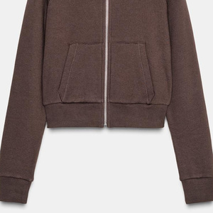 Sweat-shirt pour femmes avec fermeture à glissière et col haut et manches longues couleur unie design réglable coupe ajustée/surdimensionné 2026 - Product Image 5