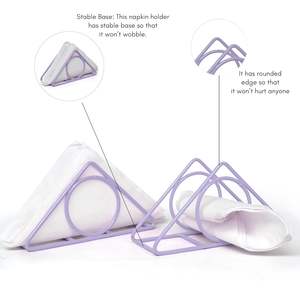 ที่ใส่กระดาษทิชชู่จัดระเบียบโต๊ะโลหะมีดีไซน์ไม่ซ้ำใครและมีสไตล์สำหรับใช้ในบ้านโรงแรมและร้านอาหาร - Product Image 3