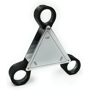 Lupa de Joyero 3 en 1, Tamaño 18mm, Lente de Aumento 10X/15X/20X, Cristal Triplo, Plegable, de Bolsillo, Portátil - Product Image 3