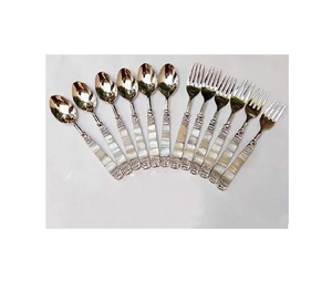 Couverts En Acier Inoxydable Couverts Ensemble Nacre Cuillère Haute Demande Personnalisé Fantaisie Designer Artisanat - Product Image 4