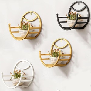 Jardinière murale ronde moderne chic pour la verdure d'intérieur, décoration élégante pour la maison, balcon, bureau et présentoir multi-usages à l'intérieur - Product Image 6