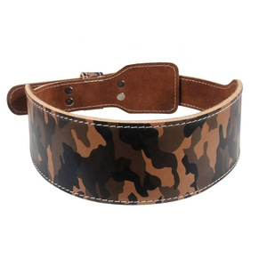 เข็มขัดออกกำลังกายหนังวัว2023ดีไซน์ลายพรางสำหรับยกน้ำหนักระบายอากาศได้โลโก้ออกแบบได้ตามต้องการ - Product Image 3