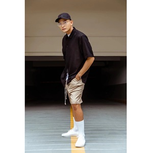 Short Sleeves Turn Down Collars Streetwear High Quality Dress <b>Shirt</b> <b>Black</b> <b>Linen</b> Men's <b>Shirts</b> for Casual Men Made in Vietnam - Product Image 1