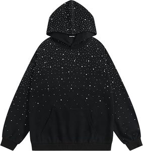 Sweat-shirt rose à capuche, décontracté, pour adultes, toutes saisons, sweat-shirt promotionnel, sweat-shirt à strass, sweat-shirt pour hommes, taille oversize - Product Image 3