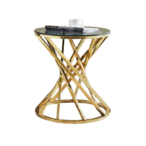 Luxury Gold <b>Chrome</b> Finished Metal Classic <b>Side</b> <b>Table</b> Marble Top For Home Living Metal Classic New Design <b>Side</b> <b>Table</b> For Home - Product Image 1