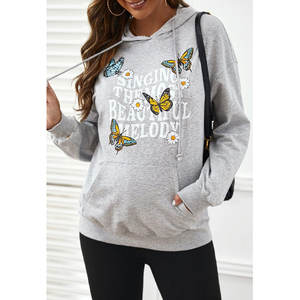 Sudadera con Capucha Informal para Mujer 2025, Color Sólido, Mangas Largas, Sudadera para Chicas y Damas - Product Image 1