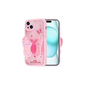 Funda de Silicona de Diseño Lujoso Rosa Moderna Personalizada para iPhone 15 Plus, Silicona Suave con Logotipo, Protección para la Cámara - Product Image 4