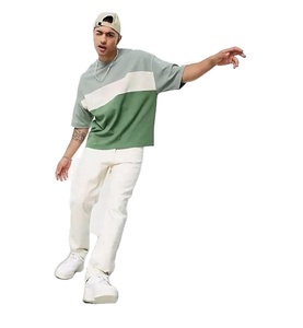 เสื้อยืดคอกลมคอตตอน100% สำหรับผู้ชายปกหนาทรงหลวมพิมพ์ลายตามสั่ง - Product Image 4